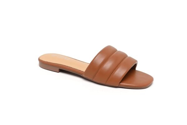 Classic Brown Slide Flats with Comfortable Design